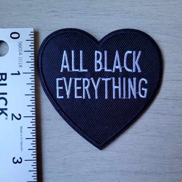 ALL BLACK EVERYTHING Iron on patch - Picture 3 of 3